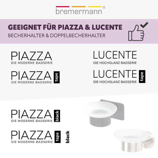 Ersatzseifenschale Piazza / Lucente Weiß - Glas - 11 x 4 x 11 cm
