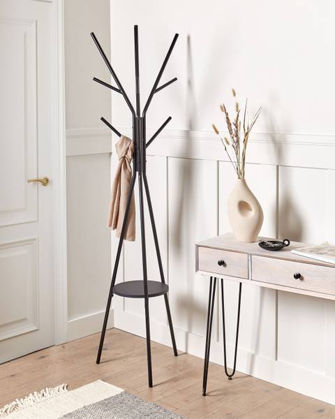 Kleiderständer COLBY Schwarz - Bambus - 33 x 180 x 33 cm
