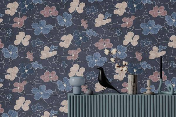 Vliestapete 791474-GU Blau - Kunststoff - 53 x 1 x 1005 cm