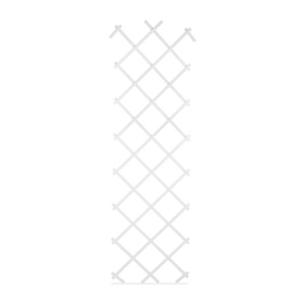 Ausziehbares Rankgitter 3er Set 180 cm Weiß - PVC - 60 x 180 x 2 cm