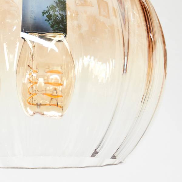 Deckenleuchte Cesaro Gelb - Metall - 24 x 16 x 110 cm