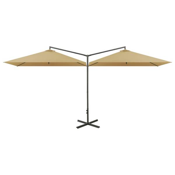 Sonnenschirm 3008734 Grau - Stahl - 290 x 260 x 600 cm