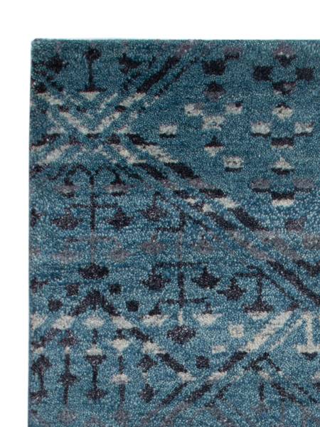 Wollteppich Naturals Blau - Naturfaser - 60 x 2 x 90 cm