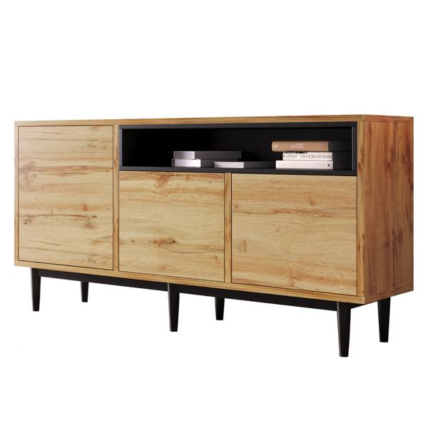 Sideboard Natur Ⅲ Beige - Stahl - 35 x 76 x 160 cm