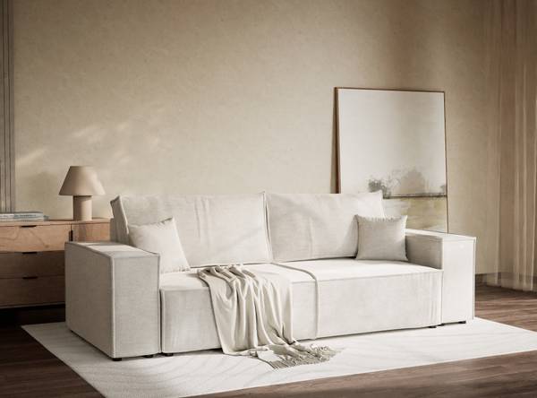 Canapé  Milos Beige - Gris