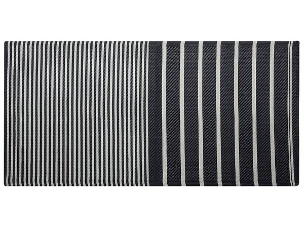 Teppich HALDIA Schwarz - Weiß - Textil - 90 x 90 x 90 cm