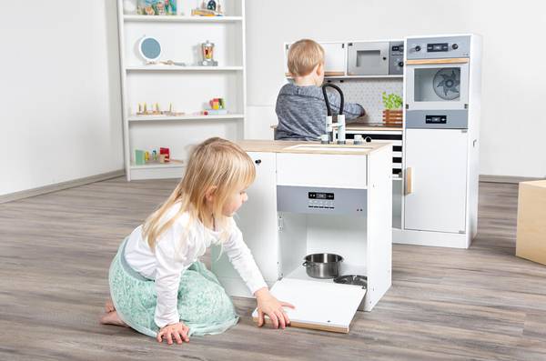Kinderküche modular XL Weiß - Holzwerkstoff - 82 x 83 x 84 cm