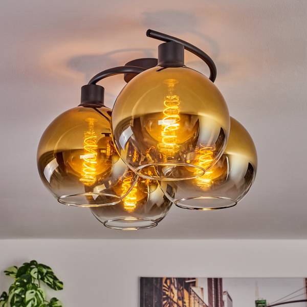 Deckenleuchte Cesaro Gold - Metall - 42 x 27 x 66 cm