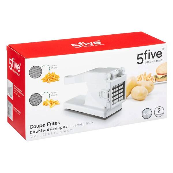 Coupe-frites lame BASIC Blanc - Matière plastique - 9 x 14 x 26 cm