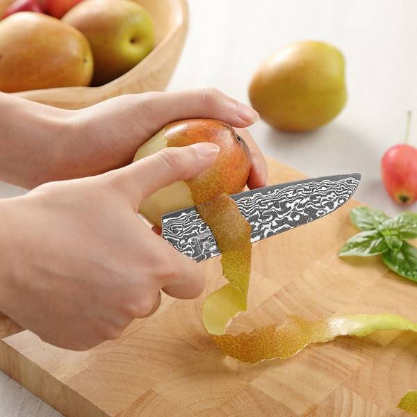 Messerset Kinone 3-teilig Beige - Massivholz