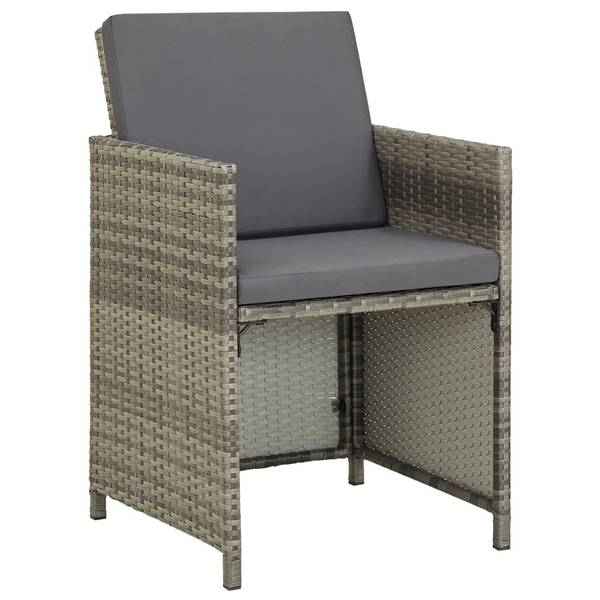 Garten-Essgruppe 3012316-10 11-teilig Grau - Polyester - Polyethylen - 109 x 74 x 167 cm