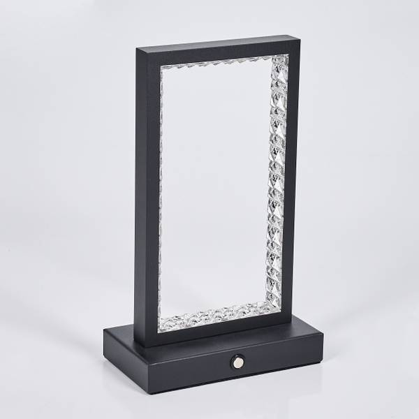 Tischleuchte Carpi Schwarz - Metall - Kunststoff - 8 x 24 x 14 cm