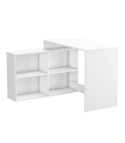 Demeyere Eckschreibtisch 'Shannon Eiche' – Mit 4 Nischen, 120x77x101 Cm, Platzsparendes Homeoffice-Möbel