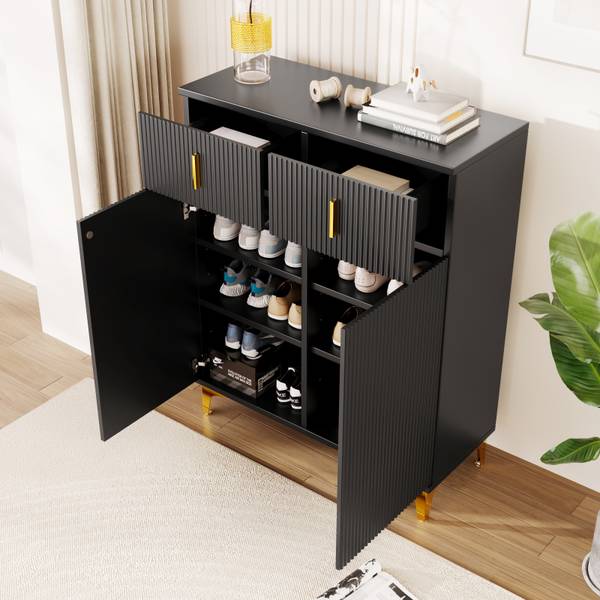 Sideboard mit 2 Schubladen jm03 Schwarz