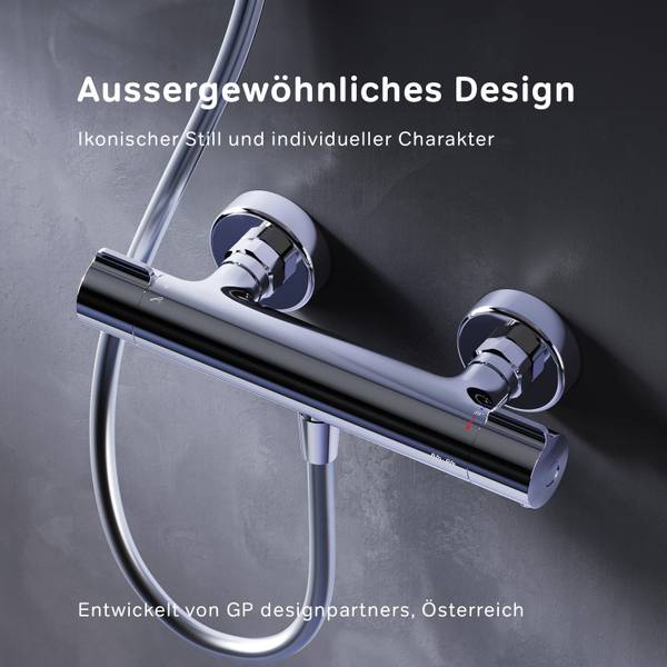 Duschthermostat Gem Silber - Messing - 28 x 7 x 11 cm