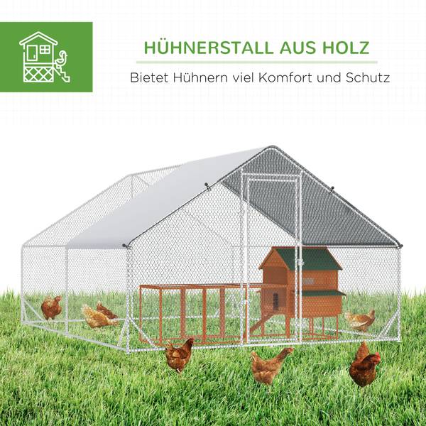 Geflügelgehege BB7113 Silber - Metall - 33 x 16 x 198 cm