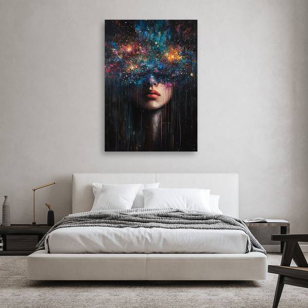 Wandbild gesicht einer frau abstraktion 40 x 60 cm
