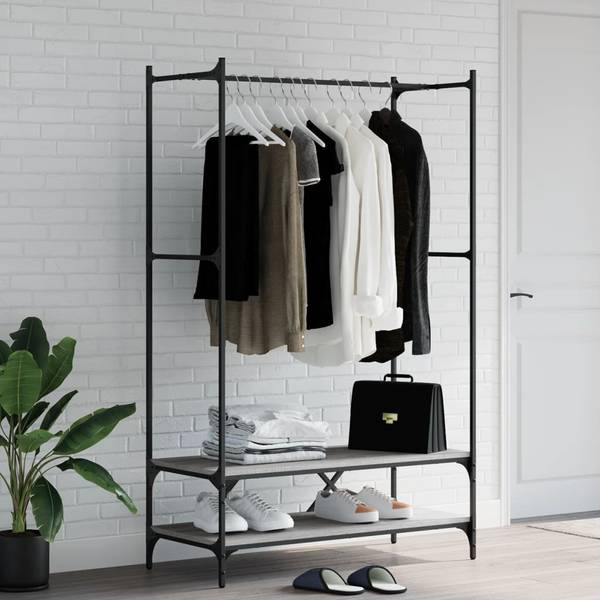 Kleiderständer 834203 Grau - Holzwerkstoff - 45 x 163 x 100 cm