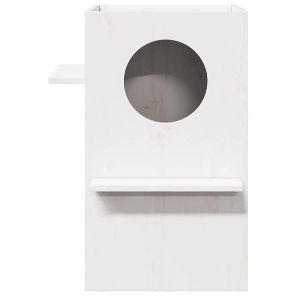 Katzenhaus 859302 Weiß - Massivholz - 43 x 60 x 43 cm