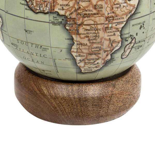 Dekorativer Globus BE VINTAGE Massivholz - 10 x 13 x 10 cm