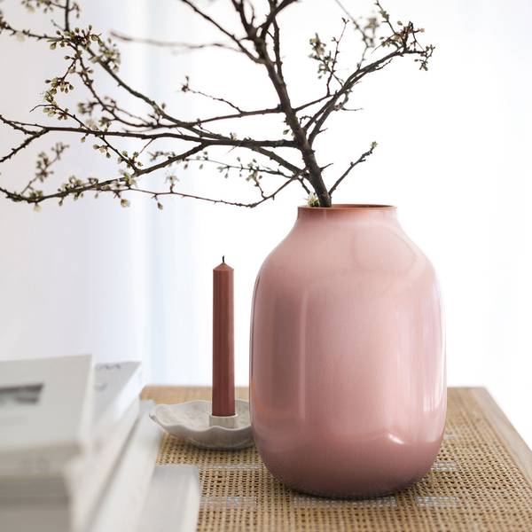 Vase Nek Perlemor Home Pink - Keramik - 16 x 22 x 16 cm