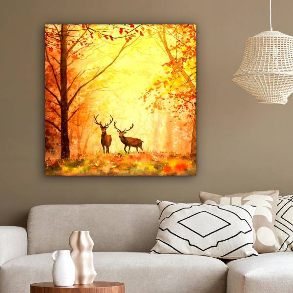 LEINWANDBILD Hirsche 90 x 90 x 90 cm