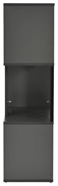 Regal MARBELLA Schwarz - Holzwerkstoff - Metall - 60 x 106 x 30 cm