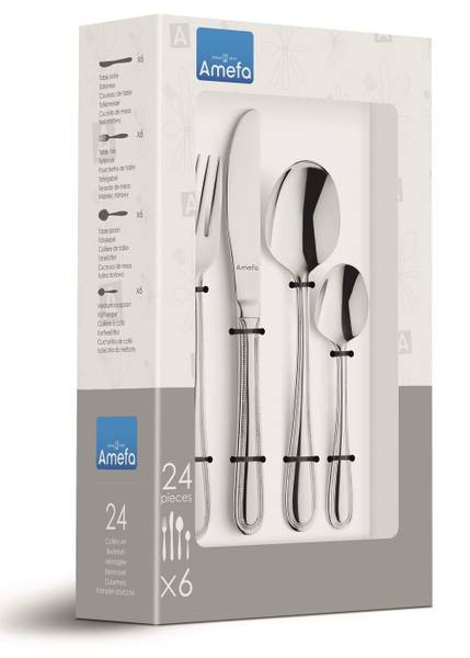 Bologna 24-teilig Silber - Naturfaser - 2 x 2 x 1 cm