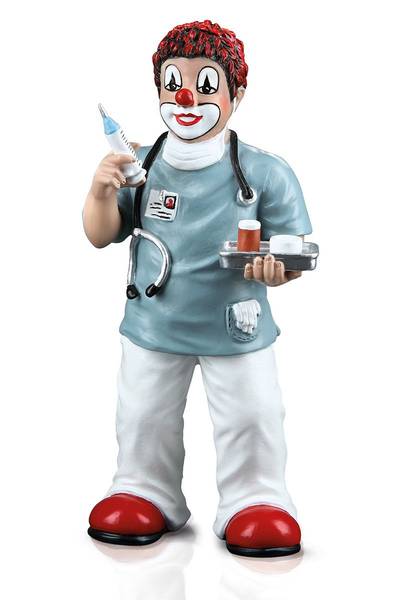 Clown Figur Helden des Alltags Blau - Kunststoff - 7 x 15 x 6 cm