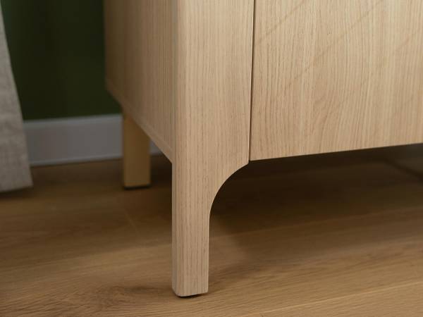 Vitrine mit LED Malumi Braun - Holzwerkstoff - 103 x 146 x 41 cm