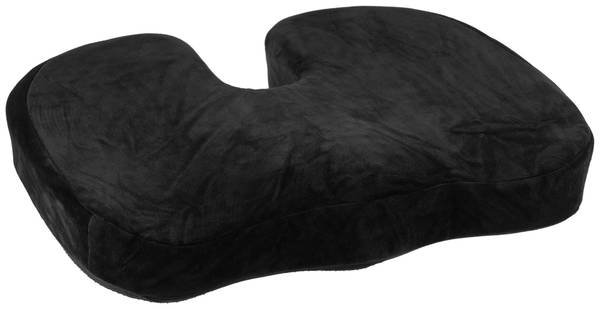 Sitzhocker Ergo Schwarz - Textil - 46 x 7 x 36 cm