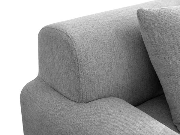 Hoekbank 3-zits met chaise longue MOUS grijs