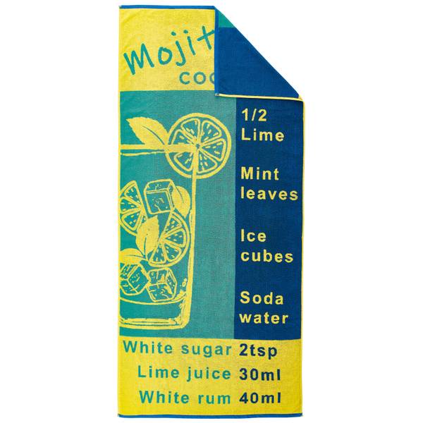 Strandtuch Mojito Grün - Baumwollstoff - 80 x 1 x 180 cm
