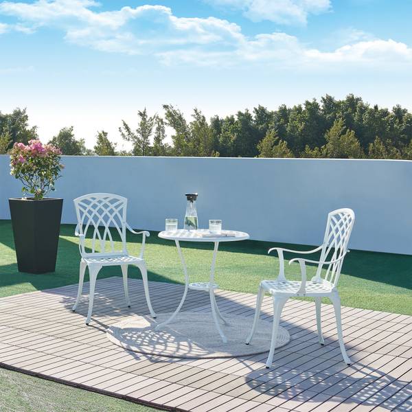 Bistro-Set Vena 3-tlg. Weiß