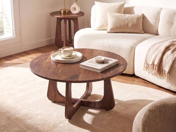 Salontafel GAILLARD bruin - deels massief hout - 80 x 40 x 80 cm