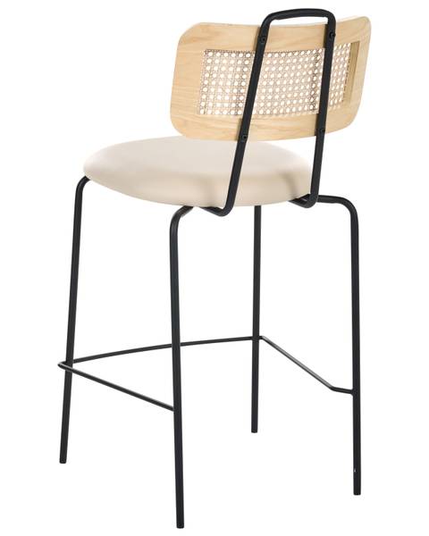 Set van 2 barstoelen ADELANTO beige - zwart
