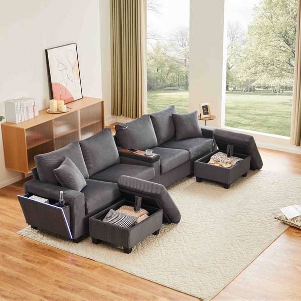 Ecksofa GLOWCHANGE Ⅳ Grau