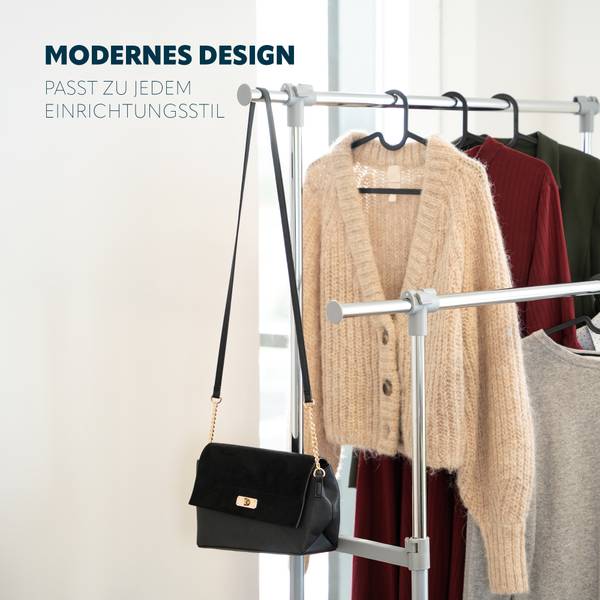 Kleiderstange 82819 Grau - Metall - 129 x 164 x 42 cm
