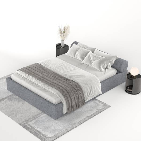Polsterbett SOLVO mit Stauraum Neve Dunkelgrau - Liegefläche Breite: 180 cm