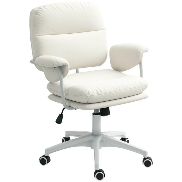 Bürostuhl 921-739V00WT Weiß - Kunstleder - 64 x 98 x 65 cm