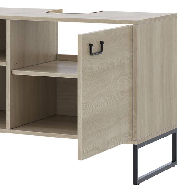 Waschbeckenunterschrank Vionna 55333 Schwarz - Braun - Holzwerkstoff - 80 x 60 x 46 cm