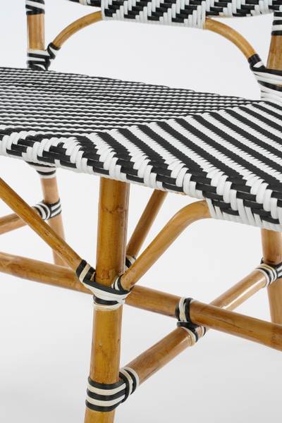 Gartenbank Mandox Weiß - Rattan - 60 x 93 x 98 cm