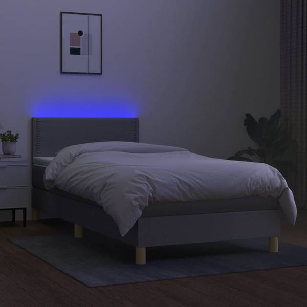 Boxspringbett 3017266 Grau - Holzwerkstoff - 100 x 88 x 203 cm