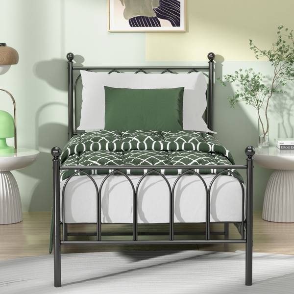 Bettgestell ZY-025 Schwarz - Liegefläche Breite: 90 cm