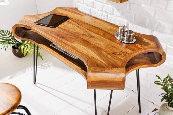 Schreibtisch ORGANIC LIVING Braun - Sheesham - 120 x 79 x 70 cm