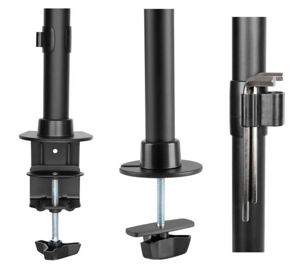 Monitorständer LUMLDT07-C036 Schwarz - Metall - 89 x 50 x 2 cm