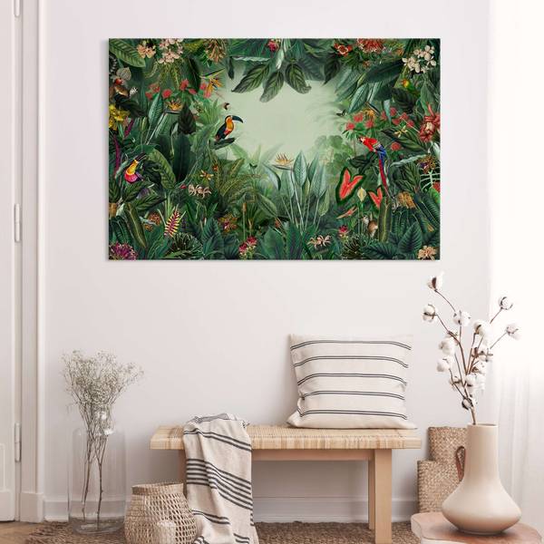 Akustikbild Vintage Dschungel 150 x 100 cm