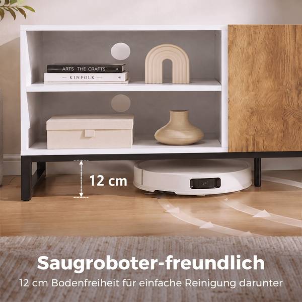 TV-Schrank 83B-797V90WT Weiß - Holzwerkstoff - 37 x 50 x 140 cm