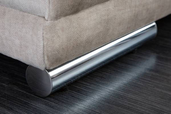 Hocker ELEGANCIA Beige - Polyester - Samt - 110 x 43 x 90 cm