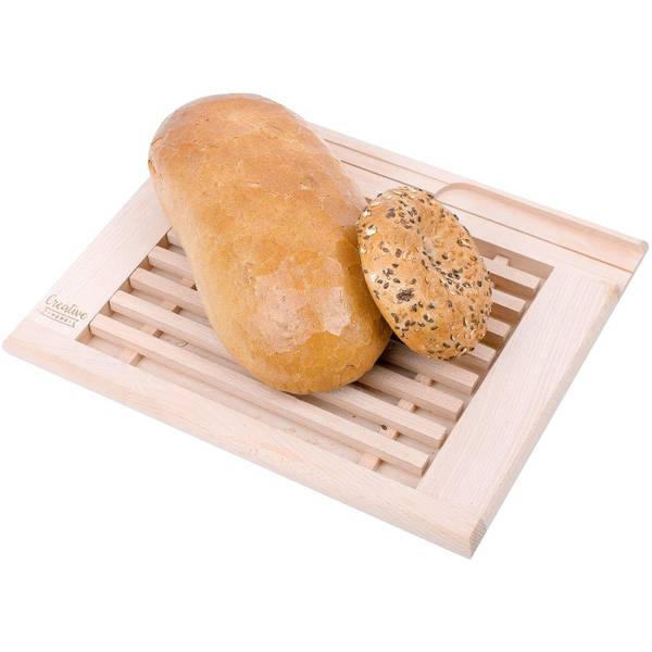 Brotschneidebrett Krümel Braun - Holz teilmassiv - 29 x 2 x 36 cm